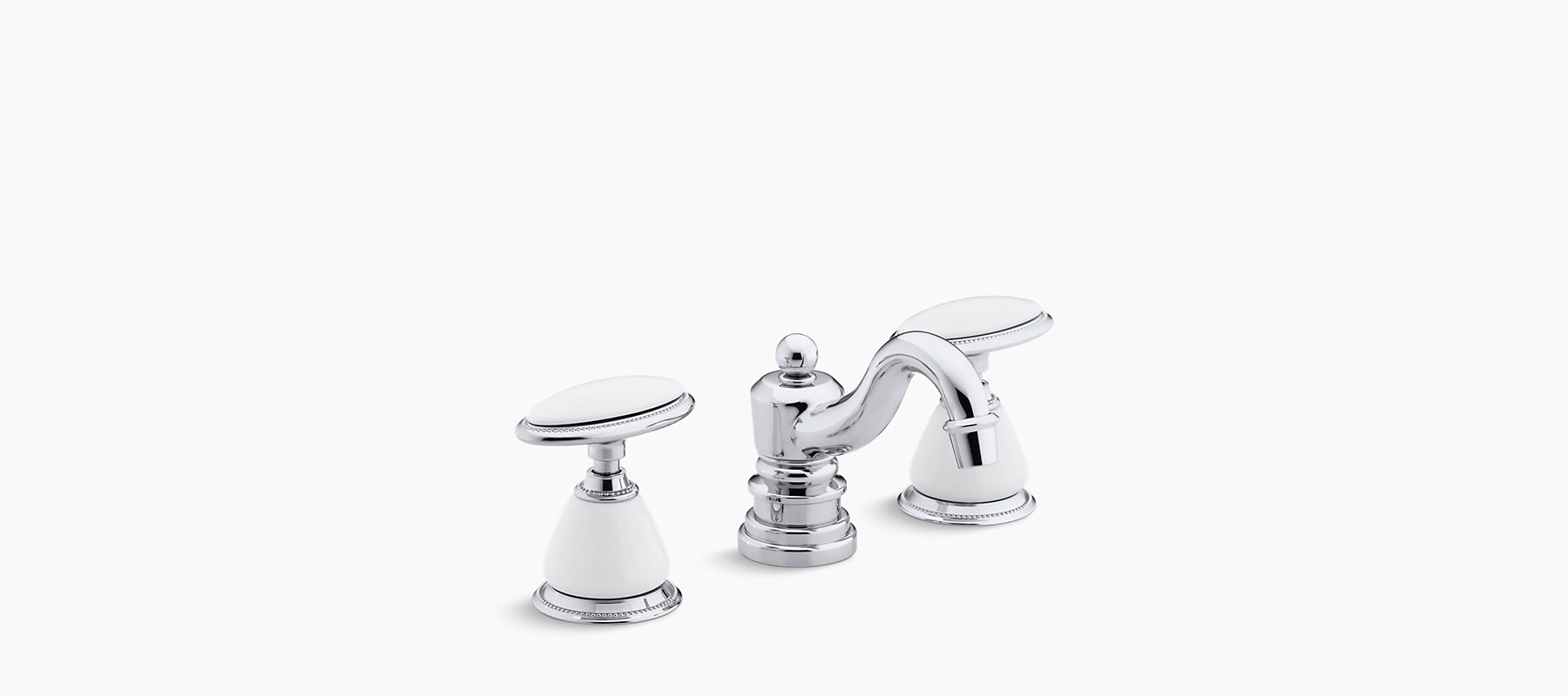 K 280 9b Antique Widespread Sink Faucet With Oval Handles